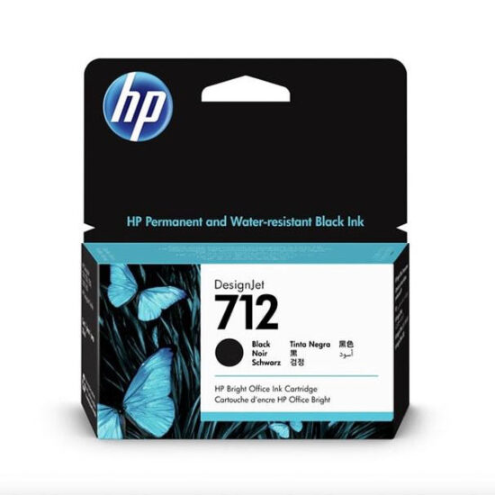 HP 712, Cartucho de tinta, Negro, Original