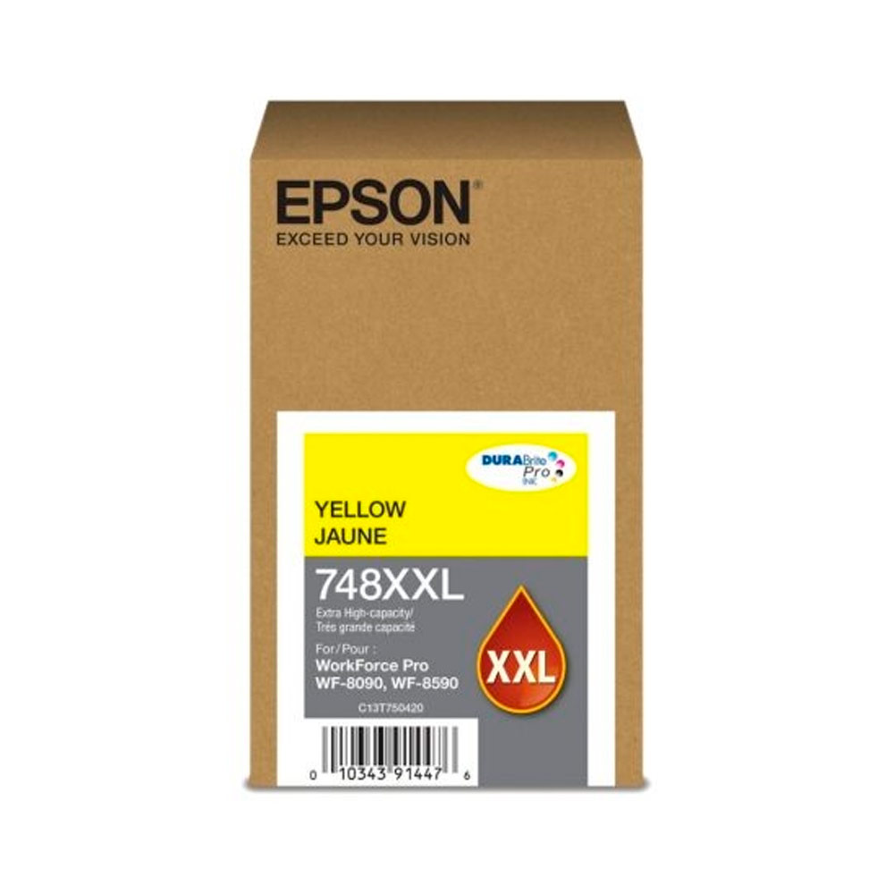 Epson 748XXL, Cartucho de tinta, Amarillo, Alto rendimiento (XL), Original