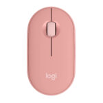 Logitech Pebble Mouse 2 M350s, Inalámbrico, Bluetooth, 3 botones, Rosa