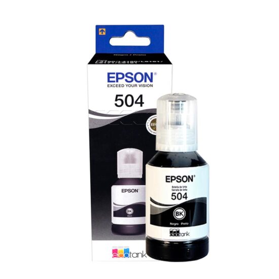Epson 504, Botella de tinta (recarga), Negro, Original