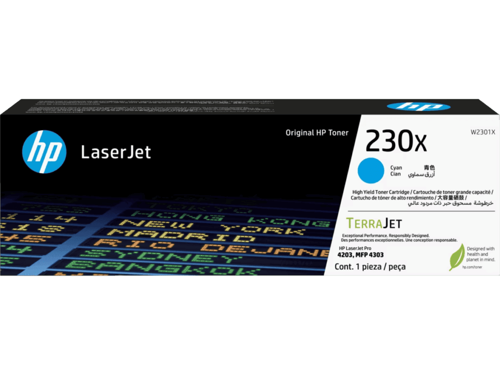 HP 230X Cyan High Yield Original LaserJet Toner Cartridge, Tóner, Cian, Original