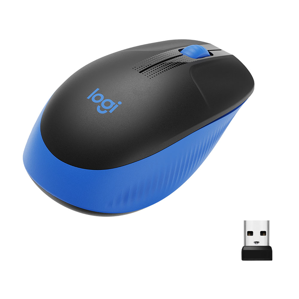 Logitech M190, Inalámbrico, 3 botones, Azul