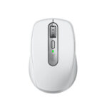 Logitech MX Anywhere 3S, Inalámbrico, Bluetooth, receptor USB Logi Bolt, 6 botones, Gris pálido