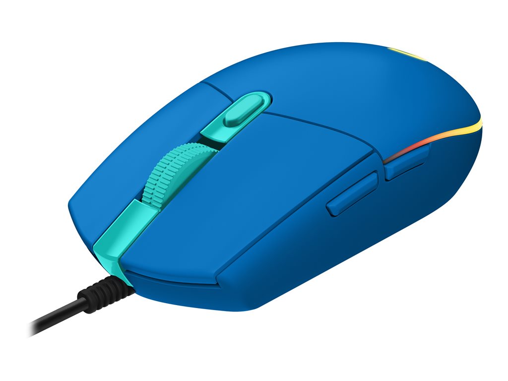 Logitech Gaming Mouse G203 LIGHTSYNC, Cableado, USB, 6 botones, Azul