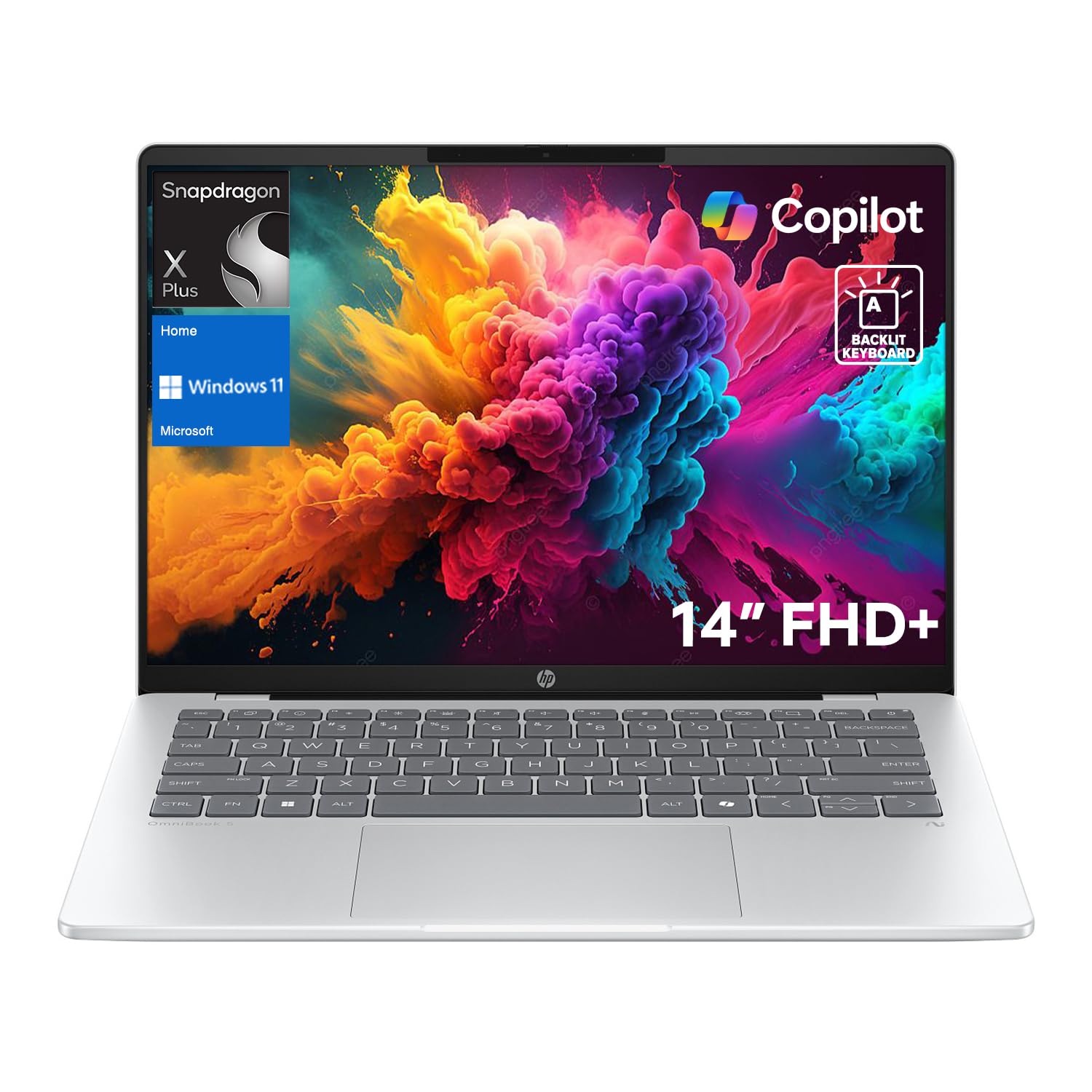 Laptop HP, Qualcomm Snapdragon X1P-42-100, 16GB RAM, 1TB SSD, 14"