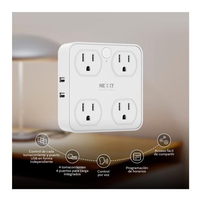 Regleta inteligente con puertos USB-C Nexxt NHP-T615 - Imagen 6