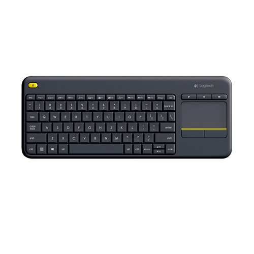 Logitech Wireless Touch Keyboard K400 Plus, Teclado, con panel táctil, inalámbrico, 2.4 GHz, negro