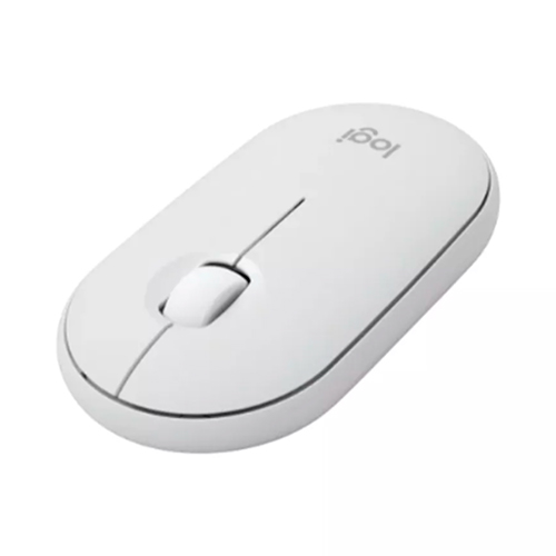Logitech Pebble Mouse 2 M350s, Inalámbrico, Bluetooth, 3 botones, Blanco