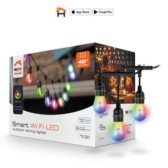 Guirnalda de Luces Inteligente Nexxt NHB-O100, RGB, 24 Bombillas