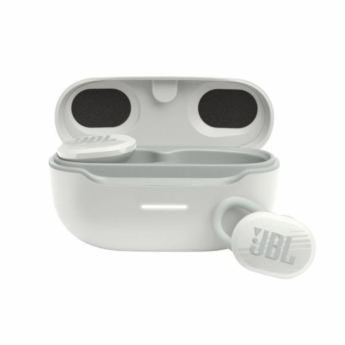 JBL Endurance Pace, In-ear, Cableado, ANC, Blanco