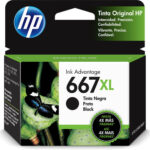 HP 667XL, Cartucho de tinta, Negro