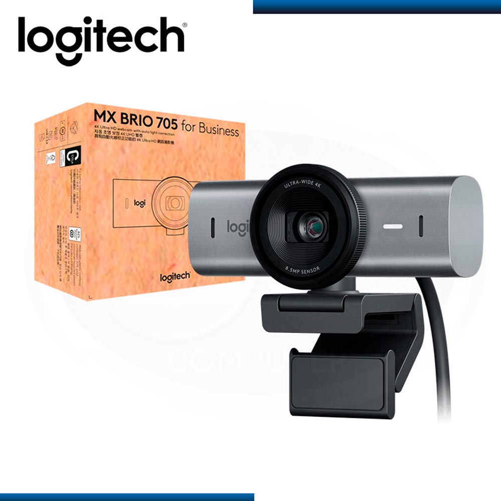 Webcam Logitech MX Brio 705 for Business, 4K, 8.5MP, USB-C - Imagen 3