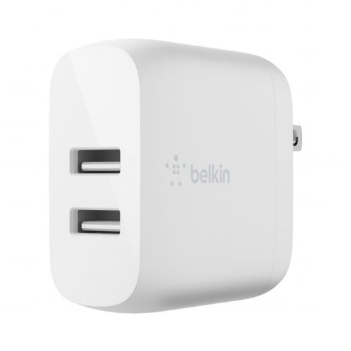 Cargador de Pared Belkin 24W, Doble USB, 4.8A