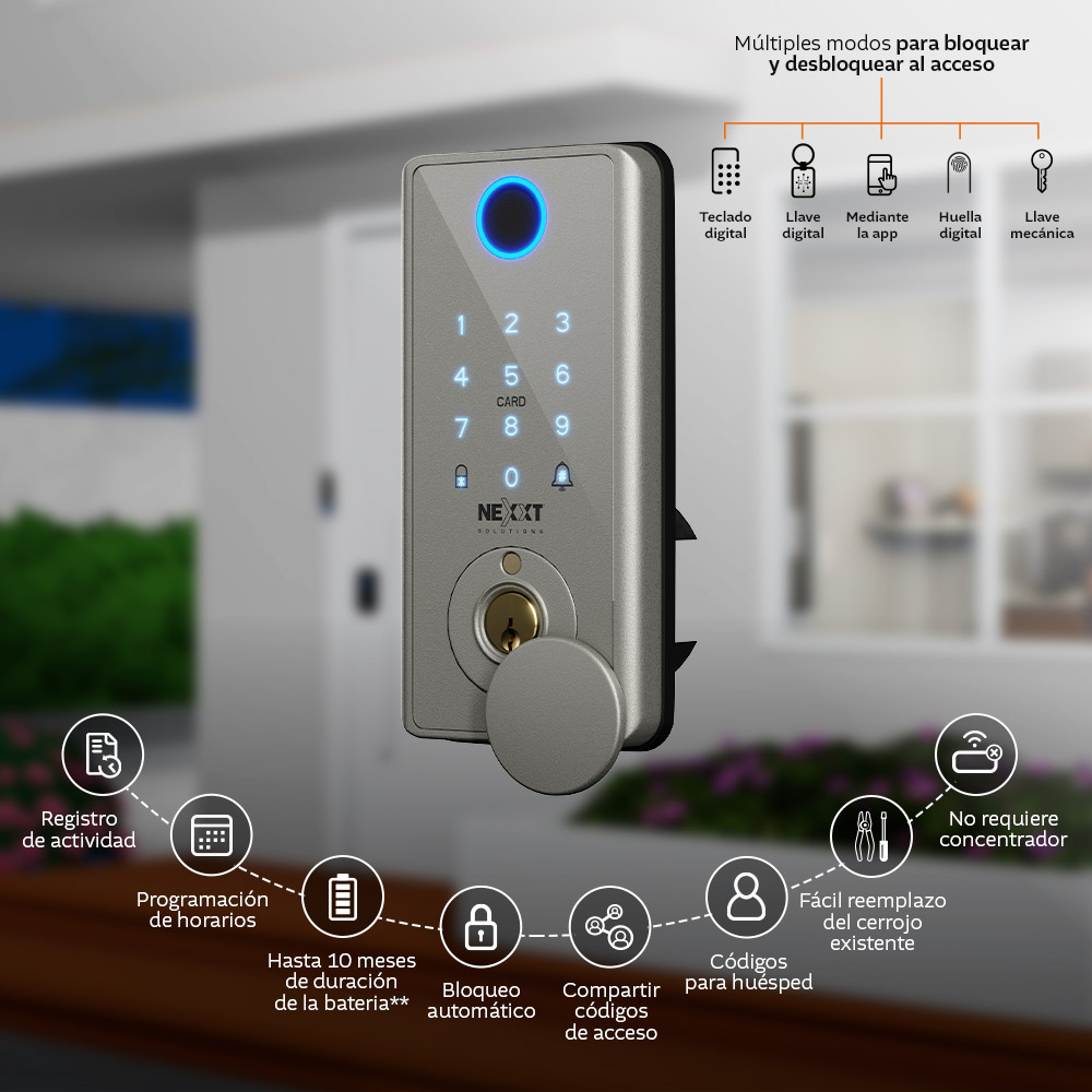 Cámara inteligente para puerta/timbre Nexxt NHS-D150 - Imagen 3