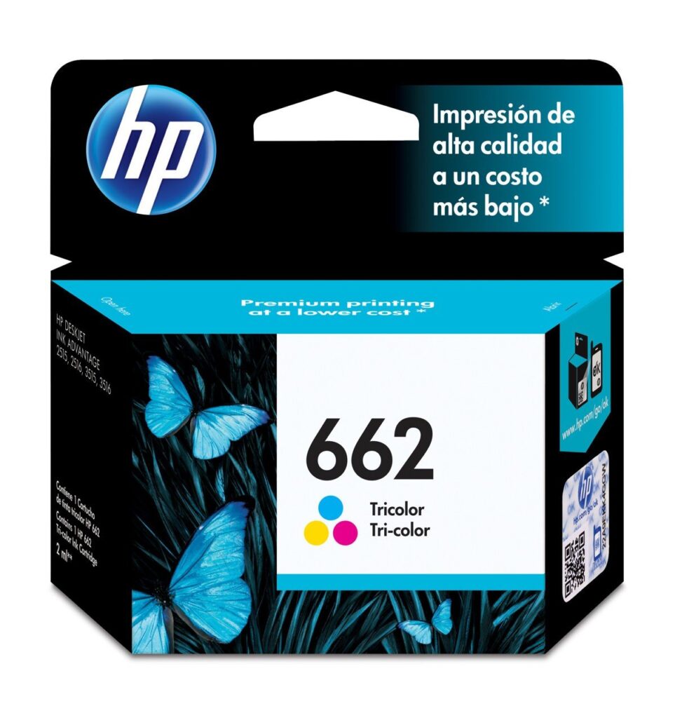 HP 662, Cartucho de tinta, Cian, Original