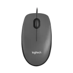 Logitech M100, Cableado, USB, 3 botones, Negro
