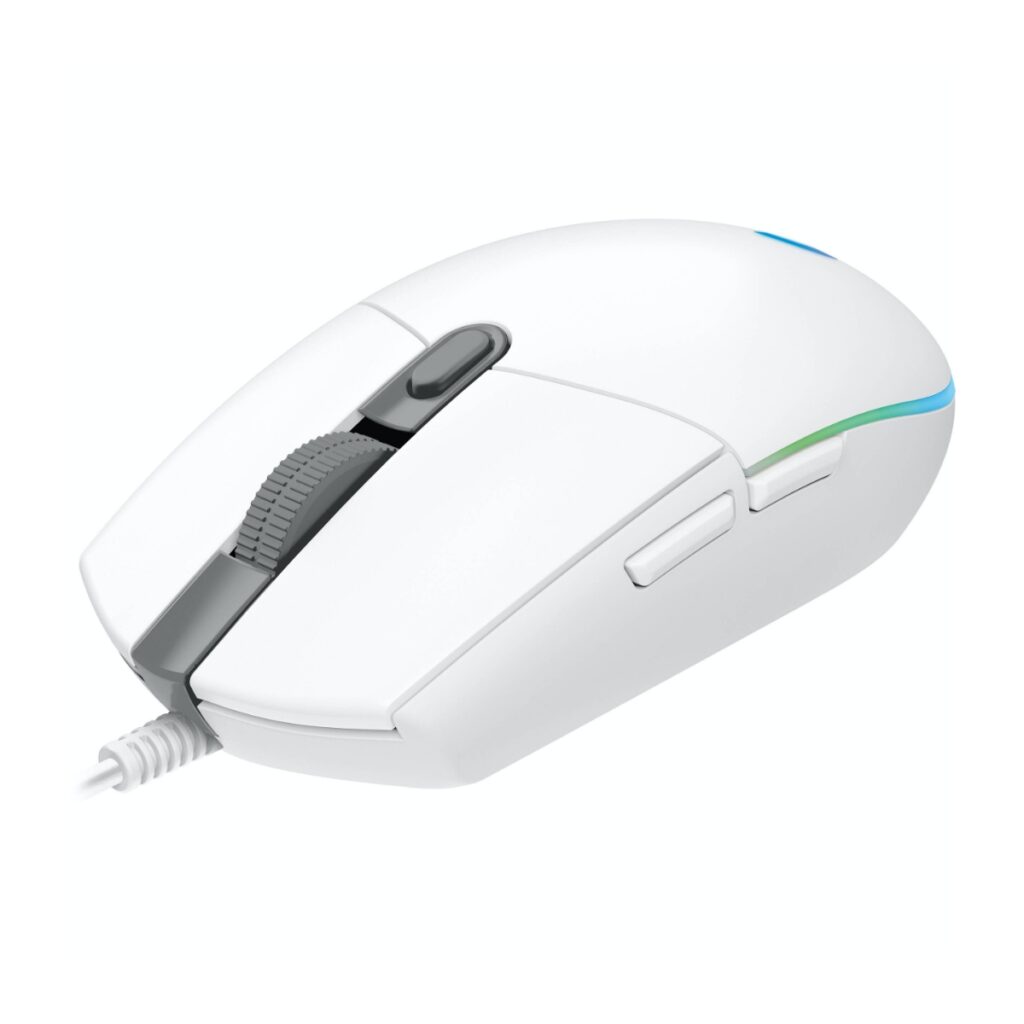 Logitech Gaming Mouse G203 LIGHTSYNC, Cableado, USB, 6 botones, Blanco