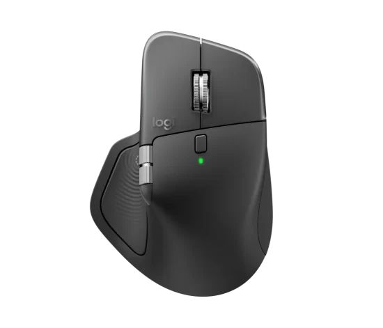 Logitech MX Master 4, Panel háptico Haptic Sense, Bluetooth + USB-C Logi Bolt, 8 botones, Grafito