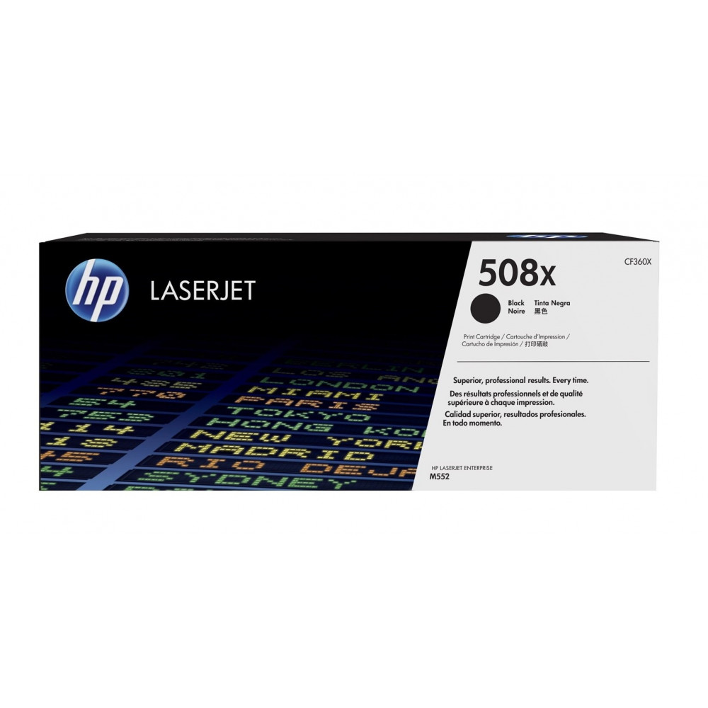HP 508X, Tóner, Negro, Alto rendimiento (XL), Original