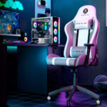 Silla Gaming Primus Thronos 100T, Reclinable 135°, Negro/Azul