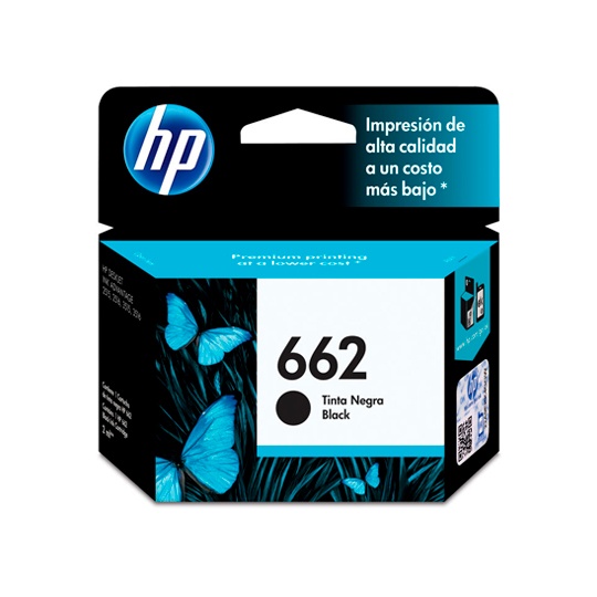 HP 662, Cartucho de tinta, Negro, Original