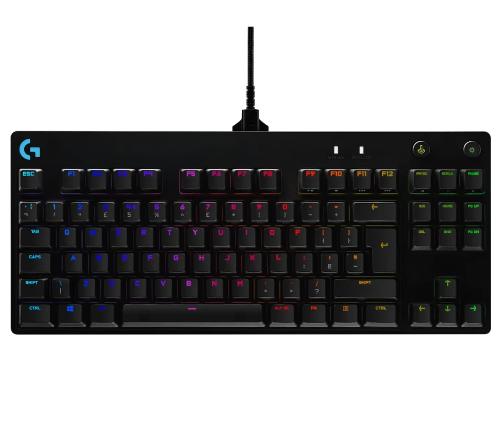 Logitech G Pro Mechanical Gaming Keyboard, Mecánico, Cableado USB, Retroiluminado, Negro