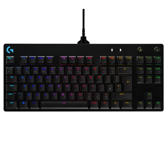 Logitech G Pro Mechanical Gaming Keyboard, Teclado, retroiluminación, USB, interruptor: GX Blue Clicky, negro