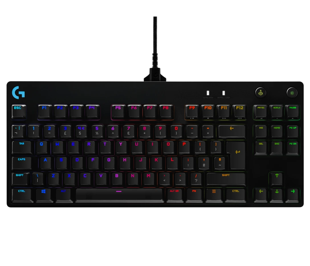 Logitech G Pro Mechanical Gaming Keyboard, Mecánico, Cableado USB, Retroiluminado, Negro
