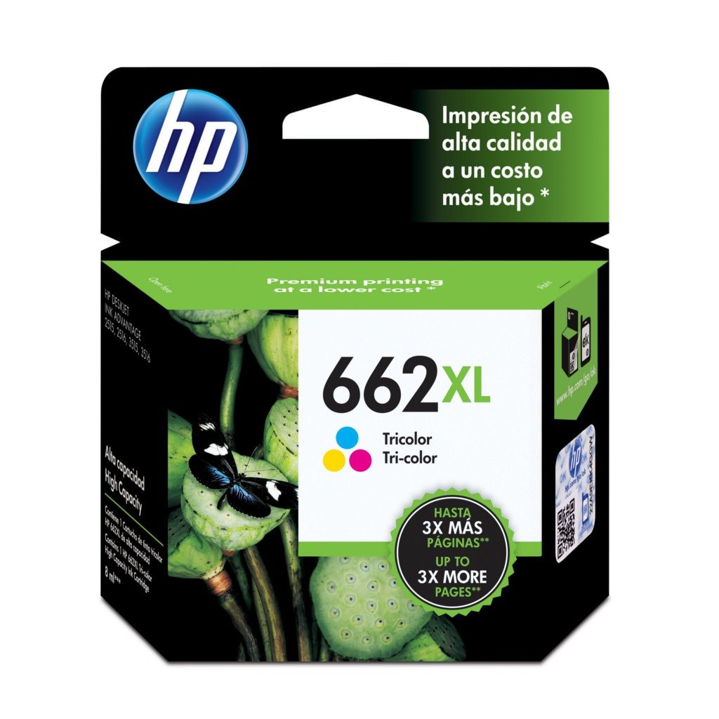 HP 662XL, Cartucho de tinta, Cian, Alto rendimiento (XL), Original