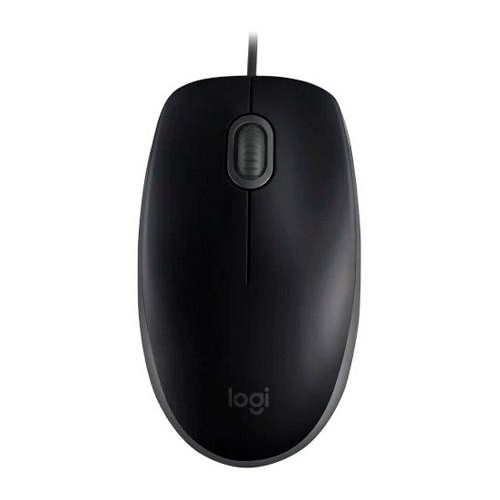 Logitech M110 Silent, Clic silencioso, Cableado, USB, 3 botones, Negro