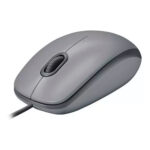 Logitech M110 Silent, Clic silencioso, Cableado, USB, 3 botones, Plateado