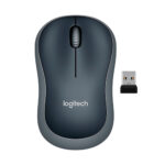 Logitech M185, Inalámbrico, 2.4 GHz, 3 botones, Gris