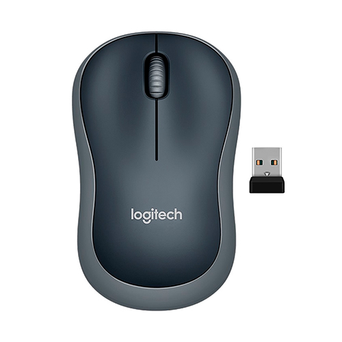 Logitech M185, Inalámbrico, 2.4 GHz, 3 botones, Gris