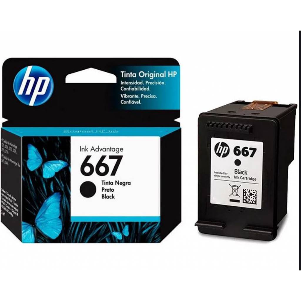 HP 667, Cartucho de tinta, Negro
